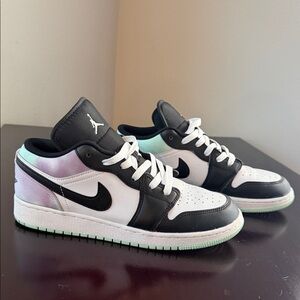 Nike Air Jordan Low Black and White with Iridescent Accents